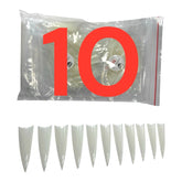 HNS NATURAL STILETTO STRAIGHT TIP 500PCS IN BAG