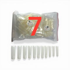 HNS NATURAL SQUARE STRAIGHT NAIL TIP 500PCS IN BAG