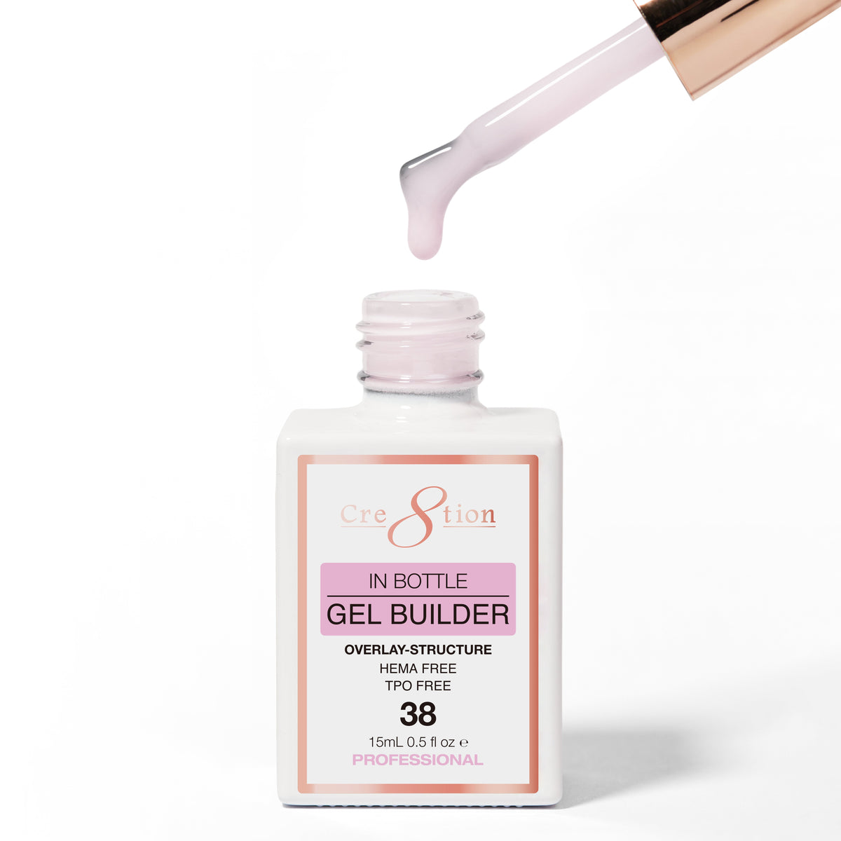 Cre8tion Gel Collection - Overlay/ Brush on Builder 0.5oz 38 Morning Glow