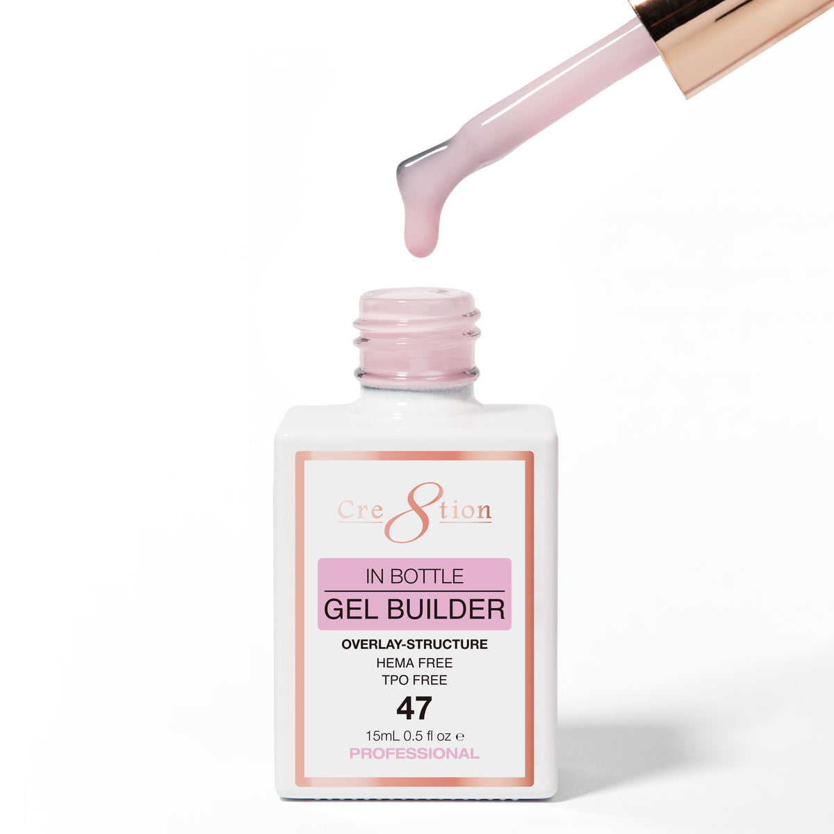 Cre8tion Gel Collection - Overlay/ Brush on Builder 0.5oz 47 Cashmere Fluff