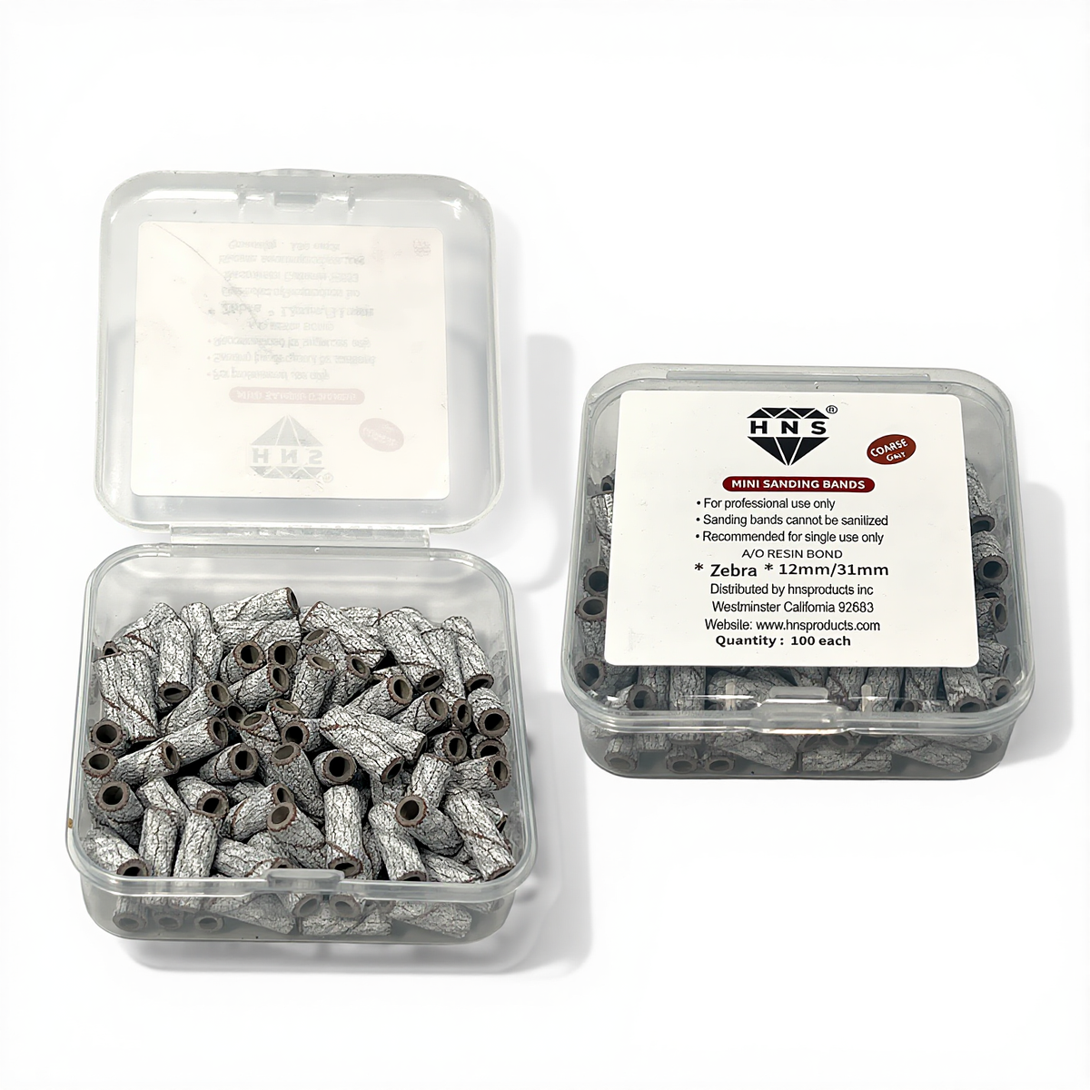 HNS MINI SANDING BANDS ZEBRA 100 PCS IN BOX