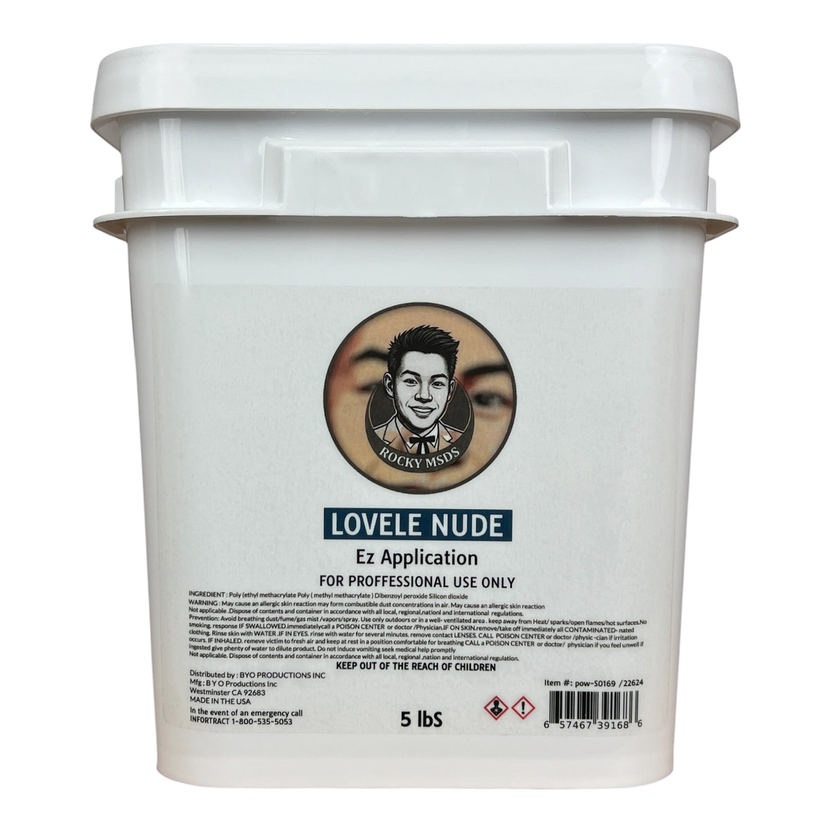 Rocky MDSD Lovely Nude Nail Powder 5lbs [Buy 1 Free 1 Base 1 Top Rocky TPO HEMA Free]